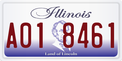 IL license plate A018461