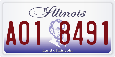 IL license plate A018491