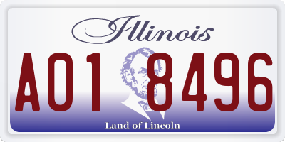 IL license plate A018496