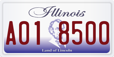 IL license plate A018500