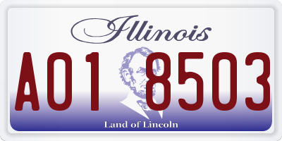 IL license plate A018503