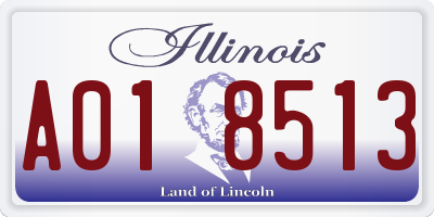 IL license plate A018513