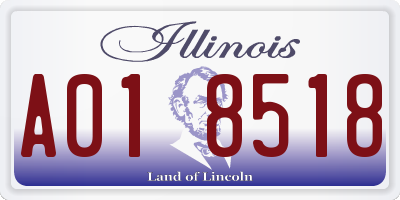 IL license plate A018518