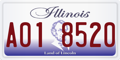 IL license plate A018520