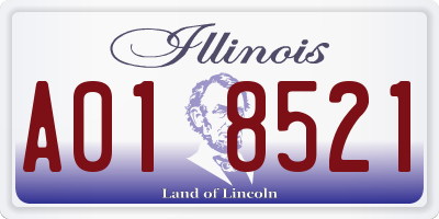 IL license plate A018521