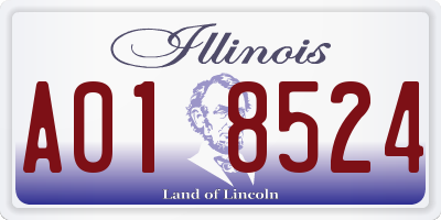 IL license plate A018524