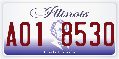IL license plate A018530