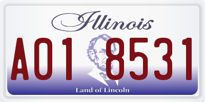 IL license plate A018531