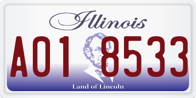 IL license plate A018533