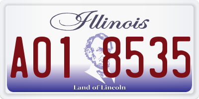 IL license plate A018535