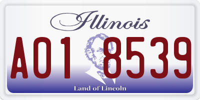 IL license plate A018539