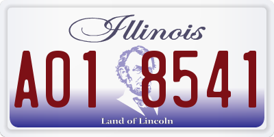 IL license plate A018541