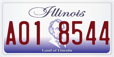 IL license plate A018544