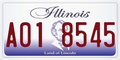 IL license plate A018545