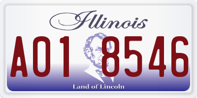 IL license plate A018546