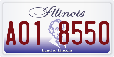 IL license plate A018550