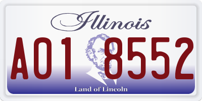 IL license plate A018552