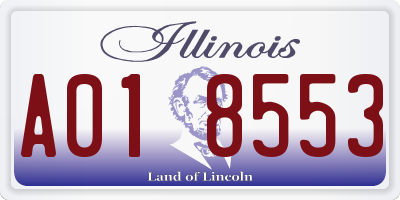 IL license plate A018553