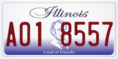 IL license plate A018557
