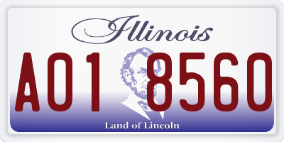 IL license plate A018560