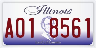 IL license plate A018561