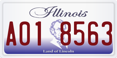 IL license plate A018563