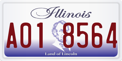IL license plate A018564