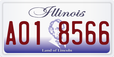 IL license plate A018566