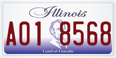 IL license plate A018568