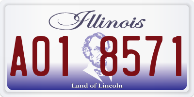 IL license plate A018571