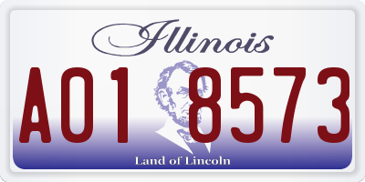 IL license plate A018573