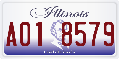 IL license plate A018579