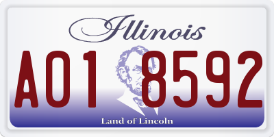 IL license plate A018592