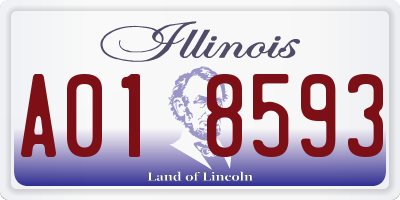 IL license plate A018593