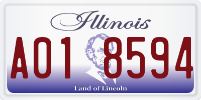 IL license plate A018594