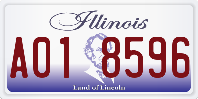 IL license plate A018596