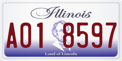 IL license plate A018597