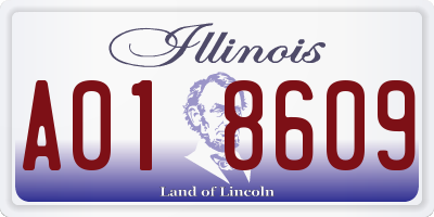 IL license plate A018609