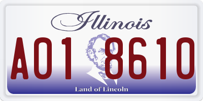 IL license plate A018610