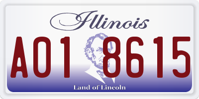 IL license plate A018615