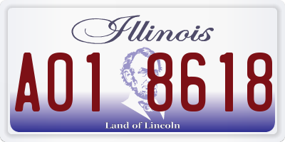 IL license plate A018618