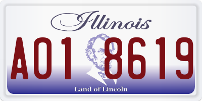 IL license plate A018619