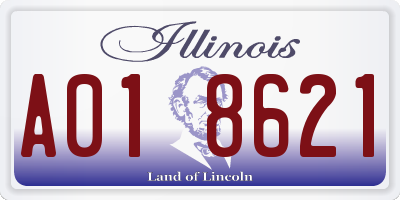 IL license plate A018621