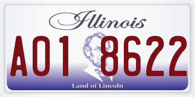 IL license plate A018622
