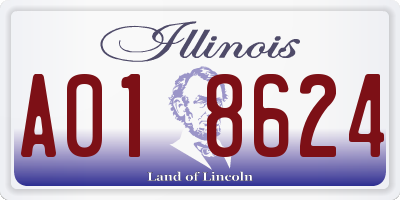 IL license plate A018624