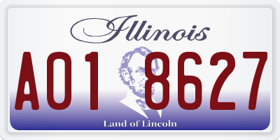 IL license plate A018627