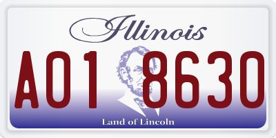 IL license plate A018630