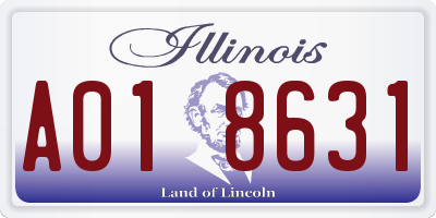 IL license plate A018631