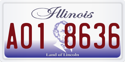 IL license plate A018636