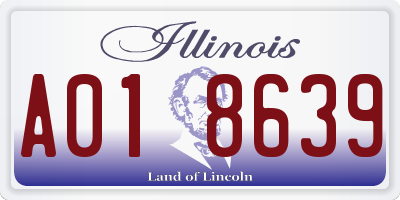 IL license plate A018639